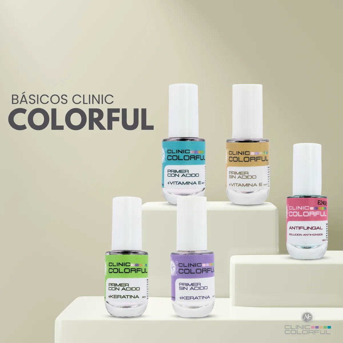 MC colorful clinic primer sin acido + Keratina Beatiful Purple 14 ml