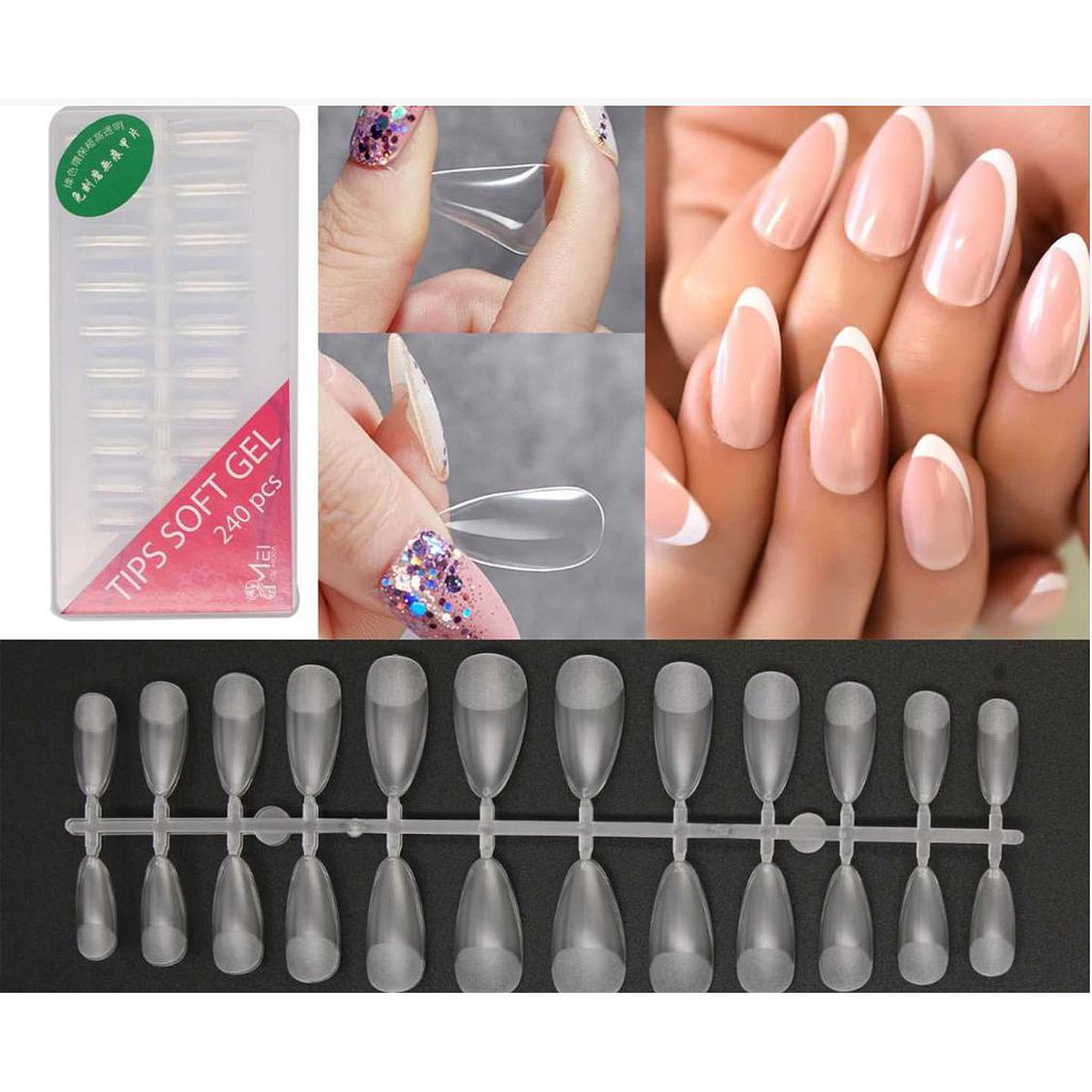 Tips Soft Gel Stiletto 240 pcs